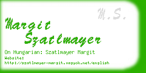 margit szatlmayer business card